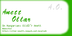 anett ollar business card